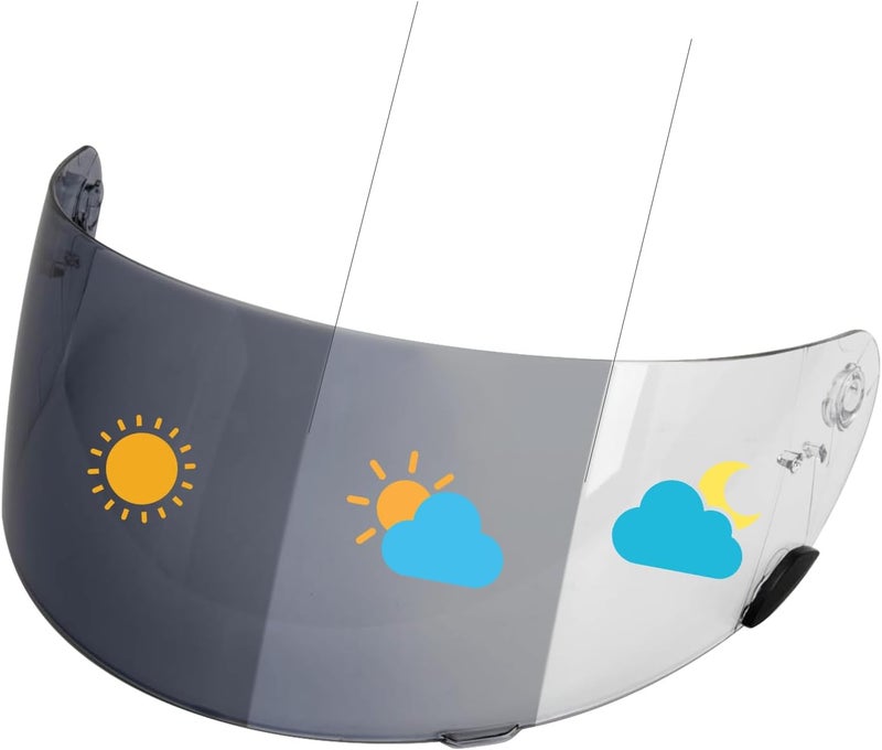 psler Photochromic Qualifier Visor- Qualifier DLXHelmet Visor Motorcycle Face Shield Accessories Replacement for Bell Qualifier/Star/Vortex/RS-1/Revolver,Photochromic - Image 1